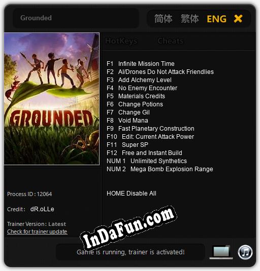 Grounded: TRAINER AND CHEATS (V1.0.78)