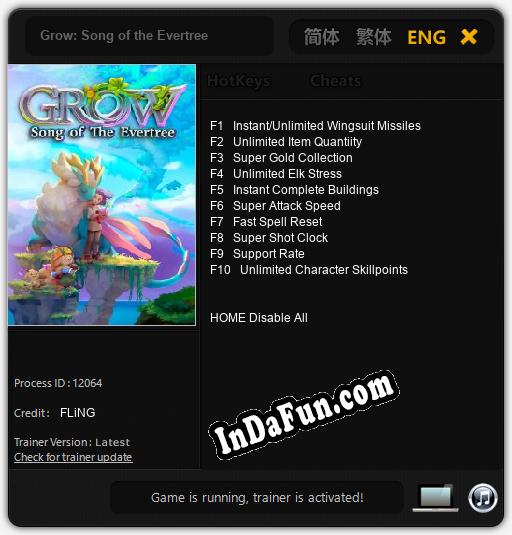 Grow: Song of the Evertree: Cheats, Trainer +10 [FLiNG]