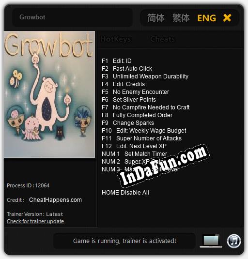 Growbot: TRAINER AND CHEATS (V1.0.82)