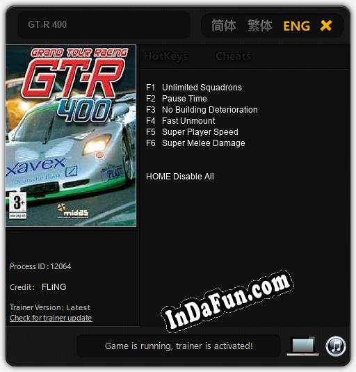 GT-R 400: Trainer +6 [v1.7]