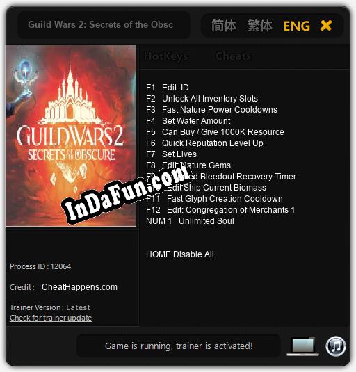 Guild Wars 2: Secrets of the Obscure: Trainer +13 [v1.3]