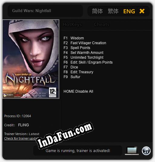 Trainer for Guild Wars: Nightfall [v1.0.4]