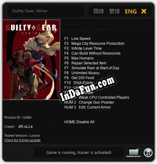 Guilty Gear: Strive: Cheats, Trainer +15 [dR.oLLe]