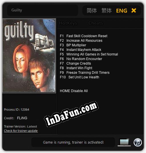 Guilty: Cheats, Trainer +10 [FLiNG]