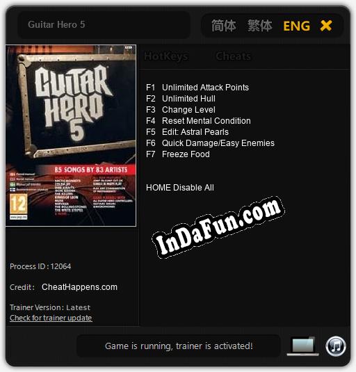 Guitar Hero 5: Cheats, Trainer +7 [CheatHappens.com]