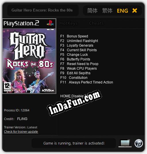 Guitar Hero Encore: Rocks the 80s: Cheats, Trainer +11 [FLiNG]