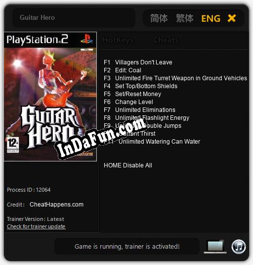 Trainer for Guitar Hero [v1.0.8]