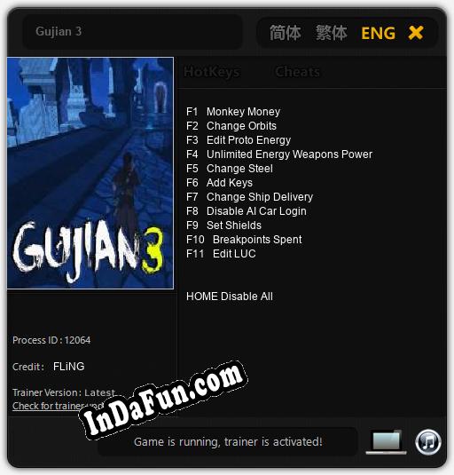 Gujian 3: TRAINER AND CHEATS (V1.0.1)