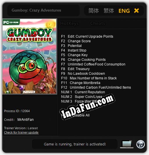 Gumboy: Crazy Adventures: TRAINER AND CHEATS (V1.0.86)