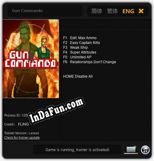 Trainer for Gun Commando [v1.0.7]