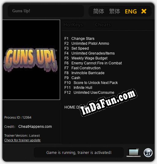 Guns Up!: TRAINER AND CHEATS (V1.0.61)