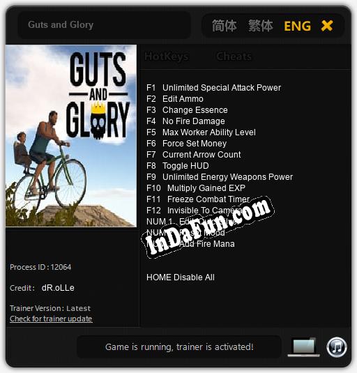 Guts and Glory: Cheats, Trainer +15 [dR.oLLe]