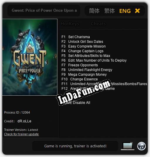 Gwent: Price of Power Once Upon a Pyre: Trainer +12 [v1.1]