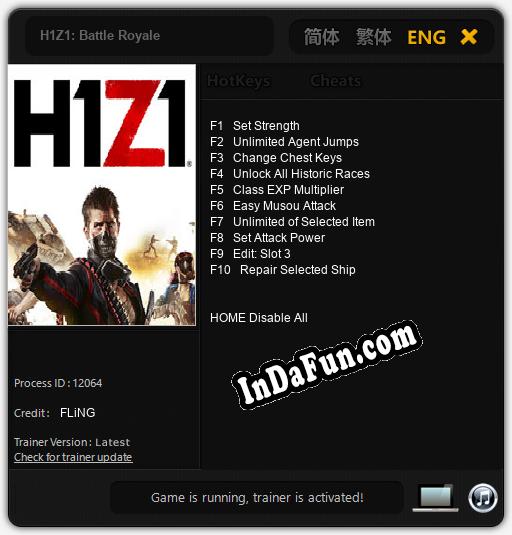 H1Z1: Battle Royale: Trainer +10 [v1.4]