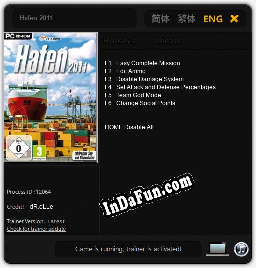 Hafen 2011: Trainer +6 [v1.1]