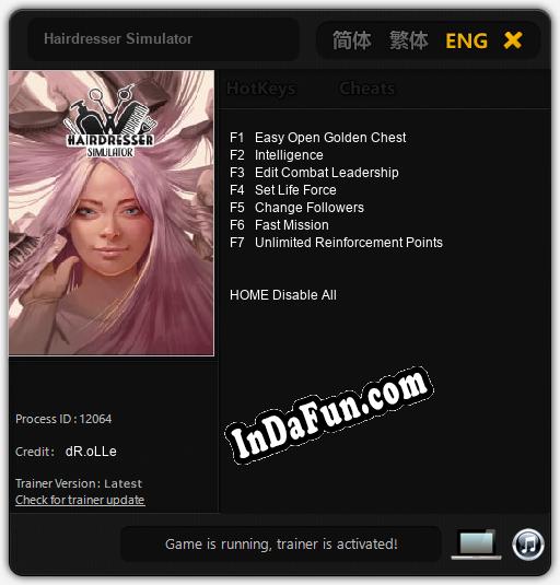 Hairdresser Simulator: TRAINER AND CHEATS (V1.0.50)