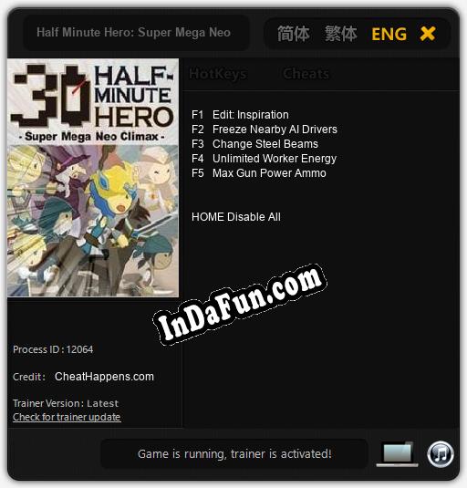 Half Minute Hero: Super Mega Neo Climax: TRAINER AND CHEATS (V1.0.65)