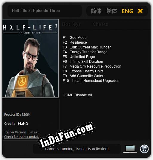 Half-Life 2: Episode Three: Trainer +10 [v1.7]