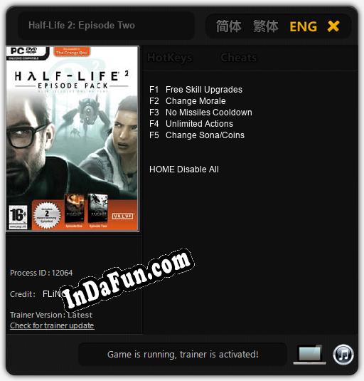 Half-Life 2: Episode Two: TRAINER AND CHEATS (V1.0.64)