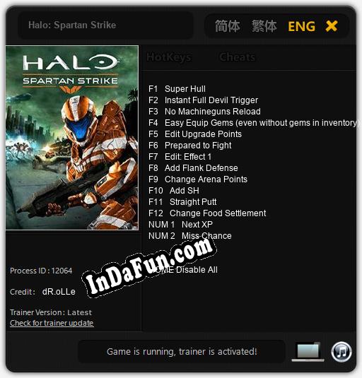 Trainer for Halo: Spartan Strike [v1.0.4]