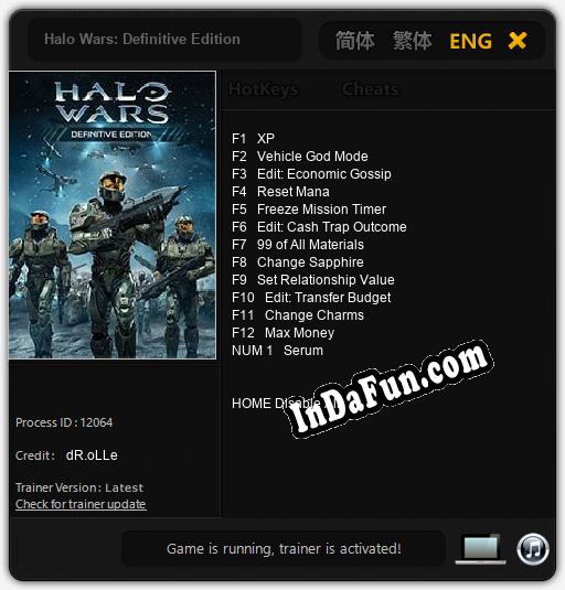 Halo Wars: Definitive Edition: Trainer +13 [v1.5]