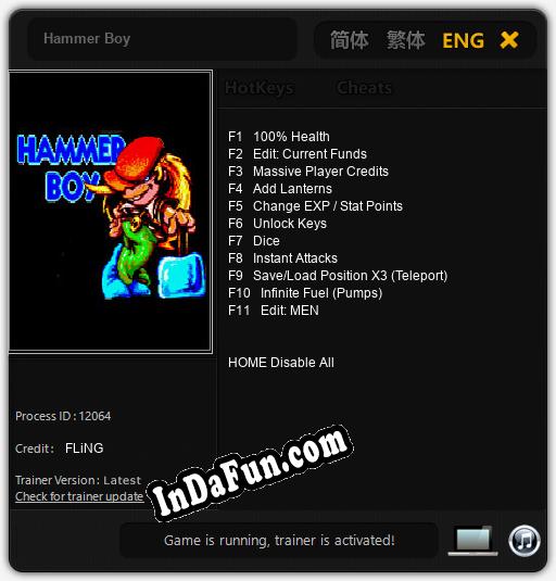 Trainer for Hammer Boy [v1.0.7]