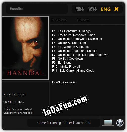 Hannibal: Trainer +11 [v1.6]