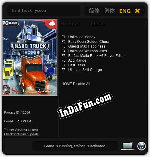 Hard Truck Tycoon: TRAINER AND CHEATS (V1.0.33)