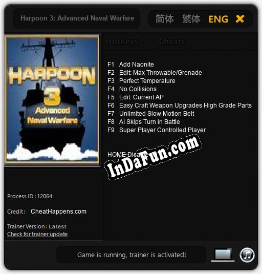 Harpoon 3: Advanced Naval Warfare: TRAINER AND CHEATS (V1.0.7)