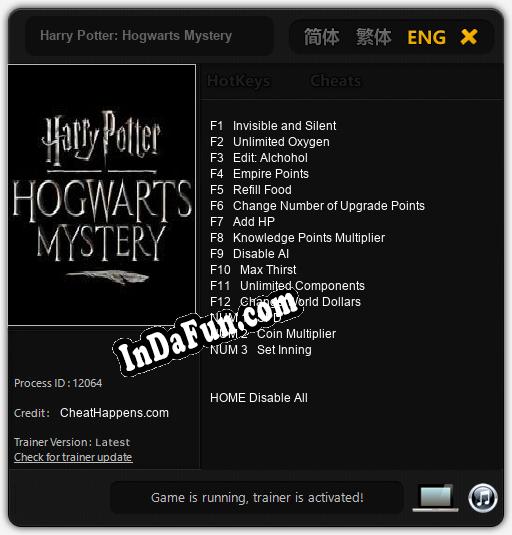 Harry Potter: Hogwarts Mystery: Trainer +15 [v1.3]