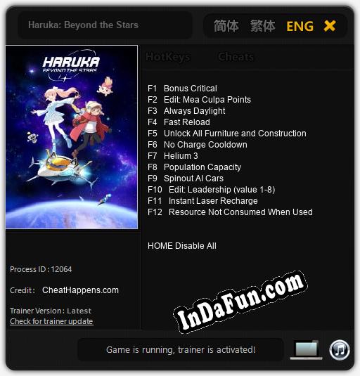 Haruka: Beyond the Stars: TRAINER AND CHEATS (V1.0.68)