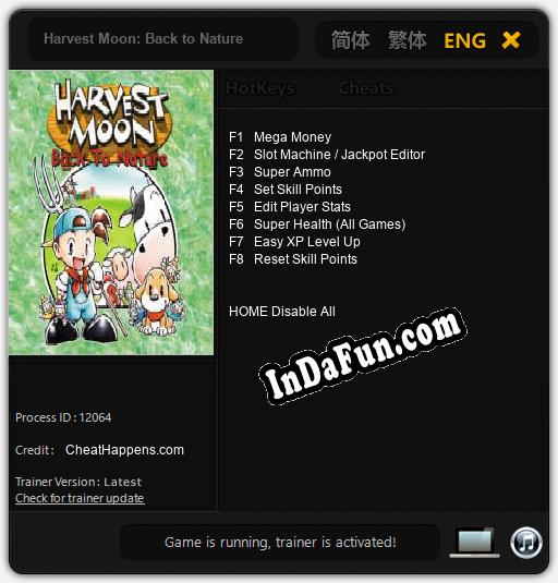 Harvest Moon: Back to Nature: Cheats, Trainer +8 [CheatHappens.com]