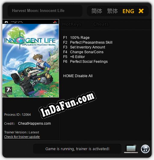 Harvest Moon: Innocent Life: Trainer +6 [v1.1]