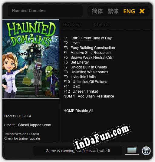 Haunted Domains: TRAINER AND CHEATS (V1.0.45)