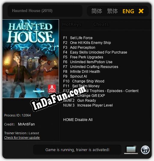 Haunted House (2010): Cheats, Trainer +15 [MrAntiFan]