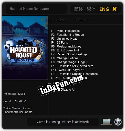 Haunted House Renovator: Trainer +13 [v1.6]