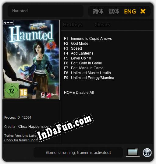 Haunted: Trainer +9 [v1.3]