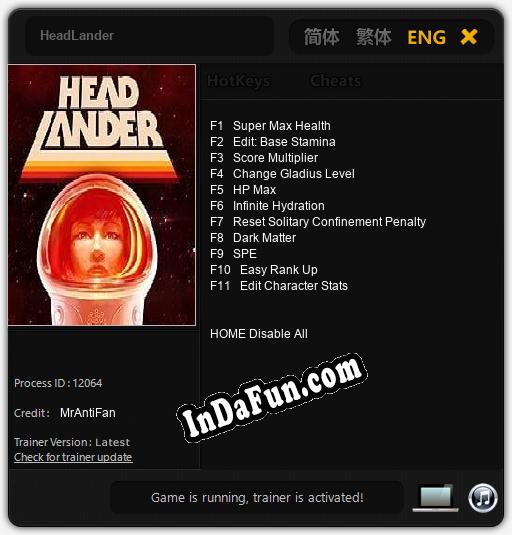 HeadLander: Cheats, Trainer +11 [MrAntiFan]