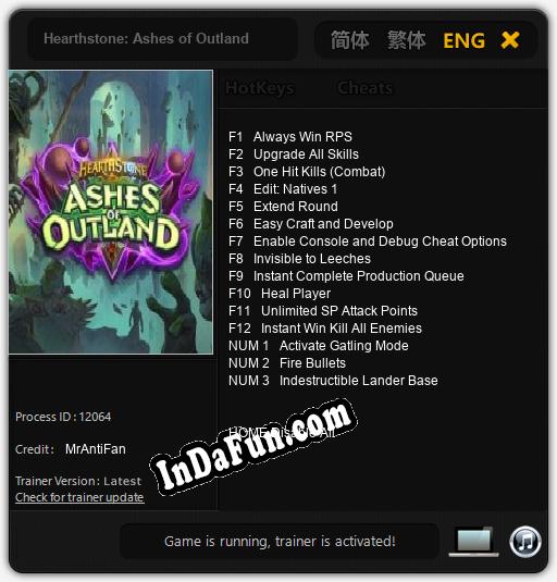 Hearthstone: Ashes of Outland: TRAINER AND CHEATS (V1.0.32)