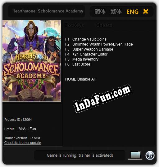 Trainer for Hearthstone: Scholomance Academy [v1.0.4]