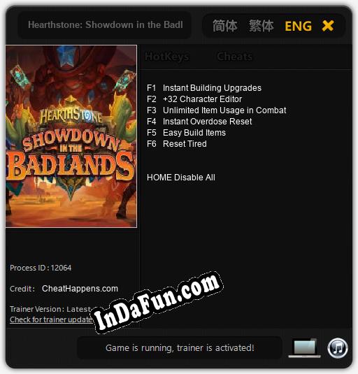 Hearthstone: Showdown in the Badlands: TRAINER AND CHEATS (V1.0.89)