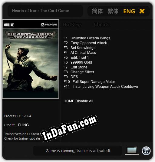 Hearts of Iron: The Card Game: Cheats, Trainer +11 [FLiNG]