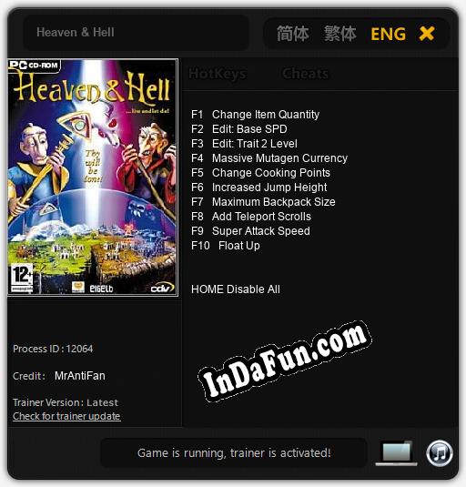 Trainer for Heaven & Hell [v1.0.7]