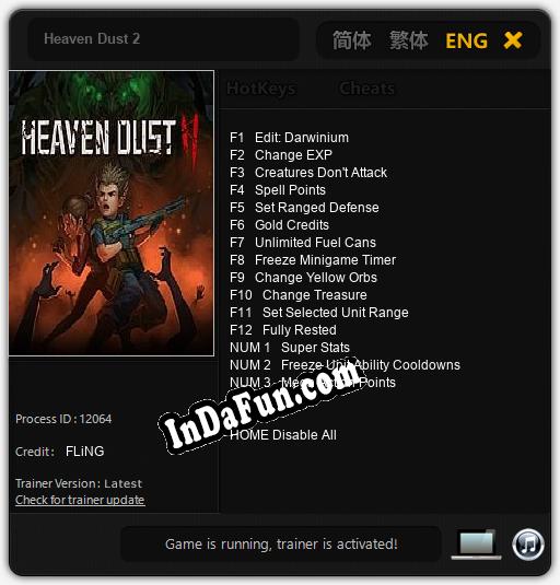 Heaven Dust 2: Cheats, Trainer +15 [FLiNG]