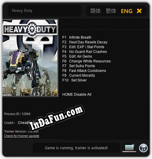 Heavy Duty: Trainer +10 [v1.6]