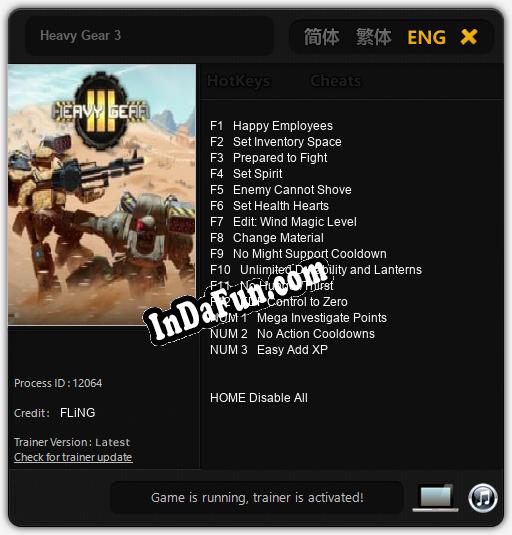 Heavy Gear 3: Cheats, Trainer +15 [FLiNG]