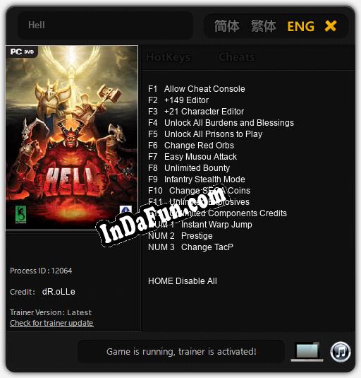 Trainer for Hell [v1.0.3]