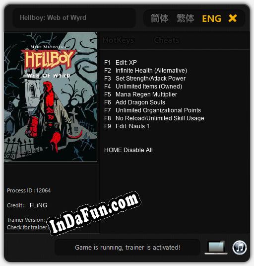 Trainer for Hellboy: Web of Wyrd [v1.0.4]