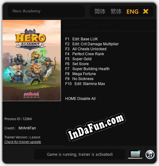 Hero Academy: Trainer +10 [v1.8]