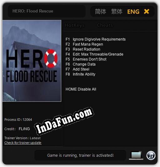 HERO: Flood Rescue: Trainer +8 [v1.9]